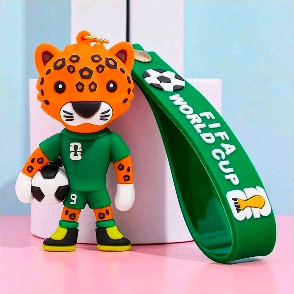 Mexico FIFA World Cup 2026 Keychain Set of 2 Mascot & Trophy Souvenir New